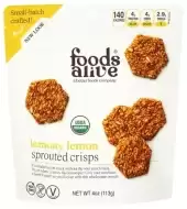 Foods Alive, Organic Sprouted Crisps Lemonly Lemon, 4 Oz