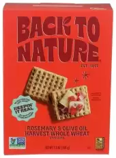 Back To Nature Harvest Whole Wheat Crackers Rosemary & Olive Oil 7 Oz