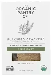 The Organic Party Co, Flaxseed Crackers, Rosemary, Rosemary