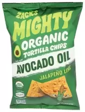 Zack'S Mighty Organic Avocado Oil Tortilla Chips - Jalape?o Lime, 7.5 Oz