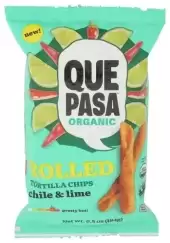 Que Pasa Organic Chile Lime Tortilla Chips, 6.5 Oz, Gluten Free, Non-Gmo, By Nature'S Path