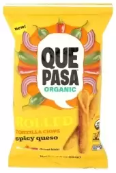 Que Pasa Organic Spicy Queso Tortilla Chips, 6.5 Oz, Gluten Free, Non-Gmo, By Nature'S Path