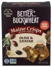 Maine Crisp, Olive And Zaatar Crisps, 4 Oz(Case Of 10)