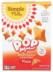 Simple Mills, Pop Mmms?, Baked Snack Crackers, Pizza, 4 Oz (113 G)