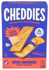 Cheddies, Spicy Cheddar Cheesy Crackers, 4.2 Oz (Case Of 6)