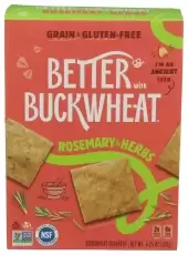 Better With Buckwheat, Rosemary Herb Crackers, 4.25 Oz (Case Of 6)