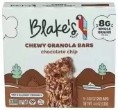 Blakes Seed Based, Chewy Granola Bar Chocolate Chip, 4.6 Oz(Case Of 6)