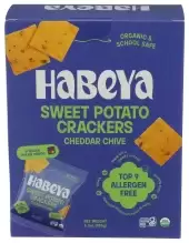 Habeya Gluten-Free Sweet Potato Crackers Cheddar Chive