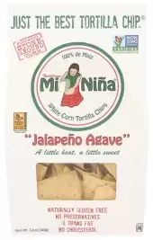 Mi Nina, Jalapeno Agave White Corn Tortilla Chips, 12 Oz(Case Of 9)