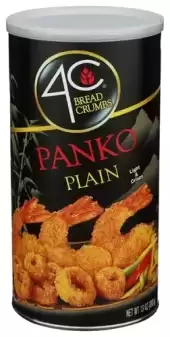 4C? Japanese Style Plain Panko Bread Crumbs 13 Oz. Canister Serving Size: 1/2 Cup (28G) Servings Per