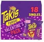 Takis Fuego 18 Pc / 1 Oz Valentine'S Day Multipack, Hot Chili Pepper & Lime Flavored Extreme Spicy R