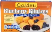 Golden, Filled Crepes, Blueberry Blintzes