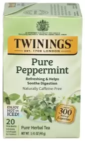 Twinings Herbal Tea Peppermint Naturally Caffeine Free | 20 Bags