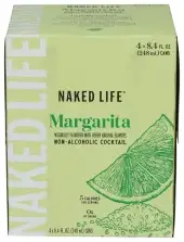 Naked Life Non-Alcoholic Drinks, Margarita, Zero Sugar, Low Calorie, Alcohol-Free Cocktails 4 Pack, 