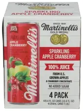 Martinelli S Sparkling Apple Cranberry Juice 4Pk, 8.4 Fz