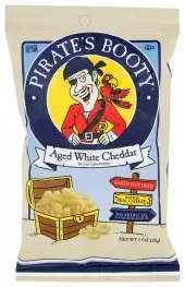 Pirate Brands Pirate'S Booty, Aged White Cheddar, 1-Ounce Bags