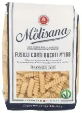 La Molisana , Fusilli Bucati Corti Pasta, 16 Oz (Case Of 12)