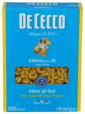 De Cecco , Pasta Elbows, Case Of 20 X 16 Oz