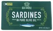 Sea Castle , Sardines Skinless Boneless In Olive Oil, 4.375 Oz (Case Of 12)