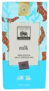 Endangered Species , Milk Chocolate Bar, 3 Oz (Case Of 12)