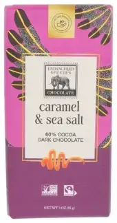 Endangered Species Chocolate 60% Cocoa Dark - Caramel & Sea Salt 3 Oz Bars