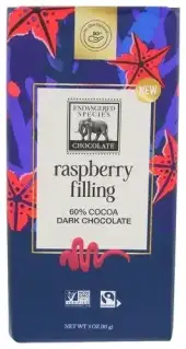 Endangered Species , Cocoa Dark Chocolate Raspberry Filling, 3 Oz (Case Of 12)