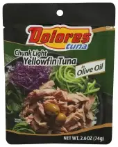 Dolores ? Tuna In Oil Chunk Light Yellowfin In Olive Oil 2.6 Oz Pouch