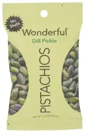 Wonderful Pistachios No Shells Dill Pickle Flavored Nuts, 2.25 Oz