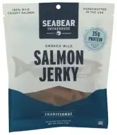 Seabear Smokehouse Seabear - Smoked Wild Alaskan King Salmon Jerky - Traditional - 2.5 Oz