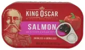 King Oscar , Skinless & Boneless Salmon In Olive Oil, Mediterranean Style, 4.05 Oz (115 G)