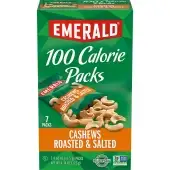 Emerald Eb Emerald Nuts, 100 Calorie, Roasted & Salted Cashews, 7 Ct, 4.34 Oz - 0.62 Oz Cvs