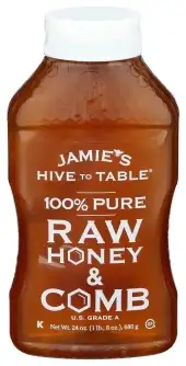 Hive To Table Honey Farms Jamie?S Hive To Table 100% Pure Raw Honey & Honey Comb Nature Made No Fill