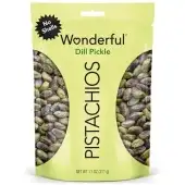 Wonderful Pistachios No Shells Dill Pickle Nuts, 11 Ounce Resealable Bag, Protein Snacks, Gluten Fre