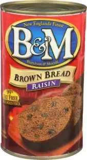 B&M Brown Bread Raisin Shelf-Stable 16 Oz Can