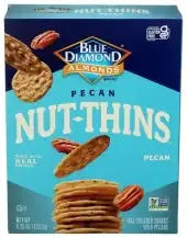 Blue Diamond, Pecan Nut-Thins Rice Cracker Snacks With Pecans, 4.25 Oz(Case Of 12)