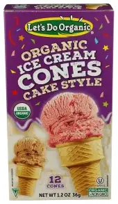 Lets Do Organics, Ice Crm Cone Org, 1.2 Oz(Case Of 12)