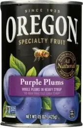 Oregon Fruit Canned Purple Plums In Heavy Syrup 15 Oz Can