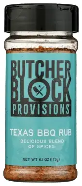 Butcher Block Provisions Texas Bbq Rub 6.1Oz 172G Flip Top Lid- Sift And Pour