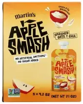 Martins Appleesauce Aple Oats 5Pk