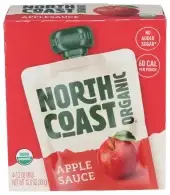 North Coast Appleesauce 4Pk Pch Organic