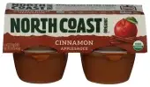 North Coast Appleesauce W Cinnamon 4Pk Organic