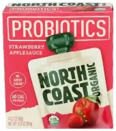 North Coast Applee Sauce Strawberry Probiobiotic Organic