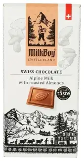 Milkboy Swiss Chocolates Bar Choc Milk Almond