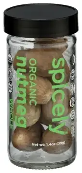 Spicely Organics Spice Nutmeg Whole Jar