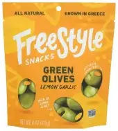 Freestyle Snacks Olives Green Lemon Garlic