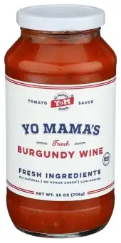 Yo Mamas Foods Sauce Tomato Burgndy Wine
