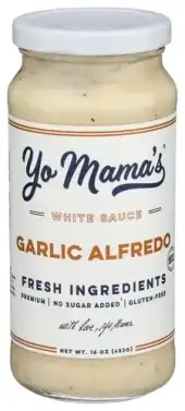 Yo Mamas Foods Sauce Rstd Grlic Alfredo
