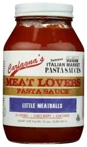 Carfagnas Sauce Pasta Litl Meatbll