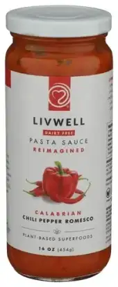 Livwell Foods Sauce Pasta Reimagined Calabrian Chili Pepper