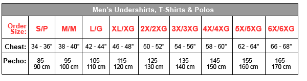 Hanes Heavyweight Size Chart